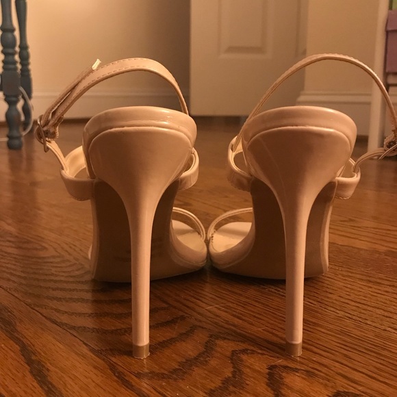 Wild Diva Nude Strappy High Heel Pumps - Picture 2 of 11